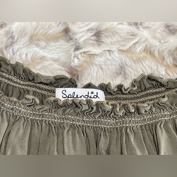 EUC Splendid Off Shoulder Boho Dress Size Small - Picture 9 of 10